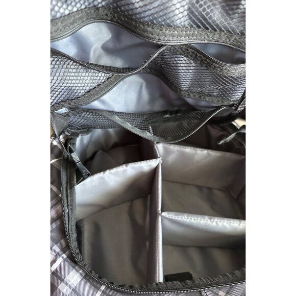 Thirty-One Backpack Black White Travel Camera Diaper Bag Removable Interior - Picture 5 of 12